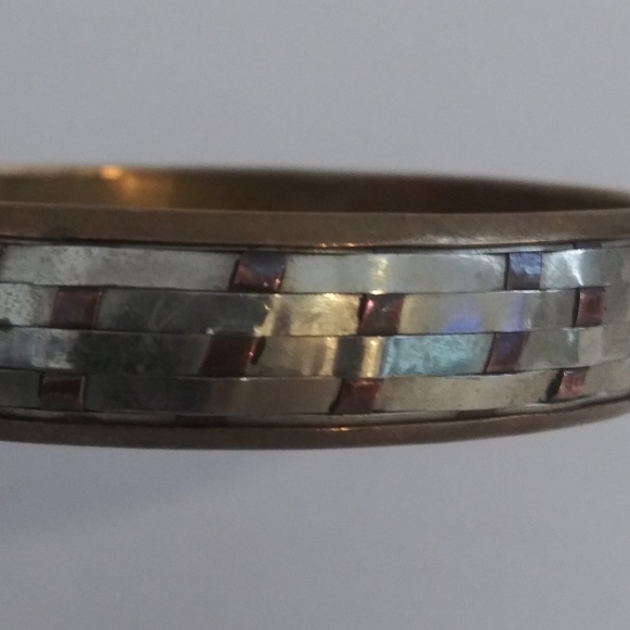 mixed metal bracelet bangle woven - Picture 5 of 5